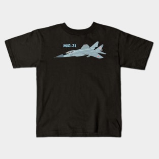 MiG-31 Russian Soviet Interceptor Aircraft Kids T-Shirt